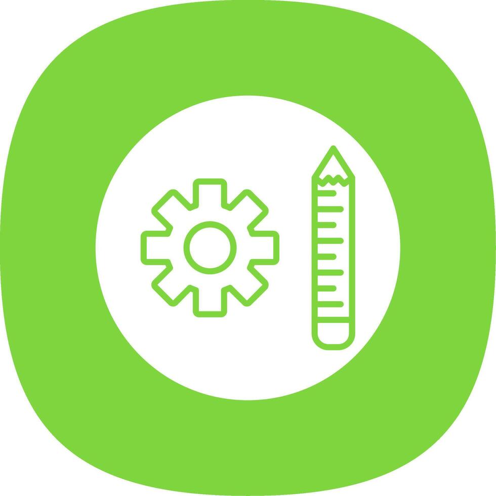 gereedschap glyph kromme icoon vector