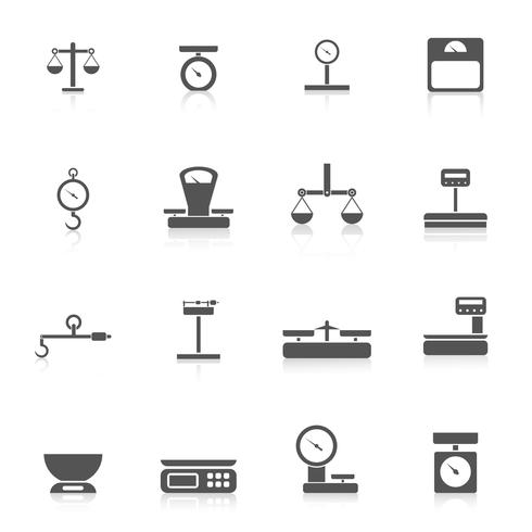 Gewicht pictogram schalen vector