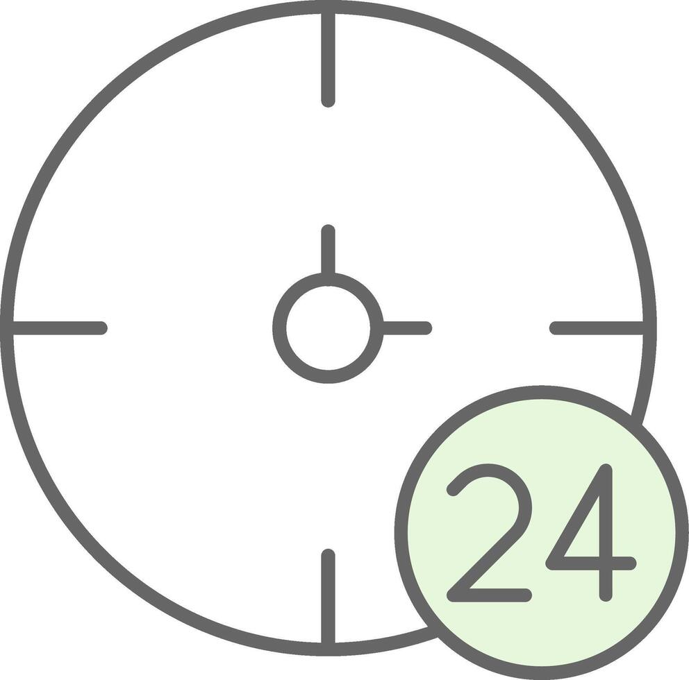 24 uren filay icoon vector