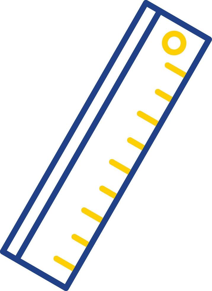liniaal lijn twee kleuren icoon vector