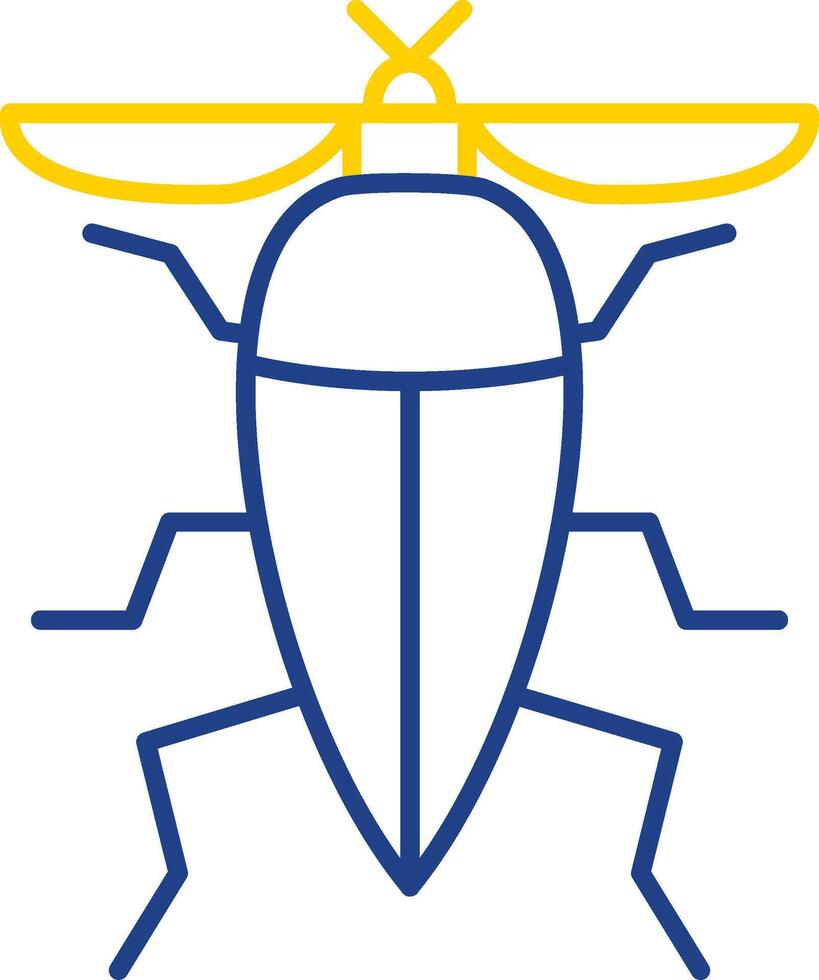 insect lijn twee kleur icoon vector