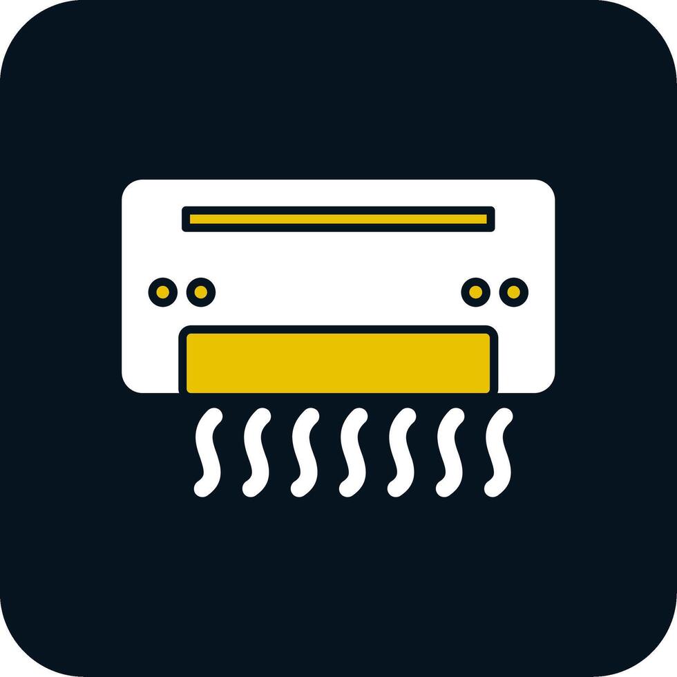 airconditioner glyph twee kleuren icoon vector