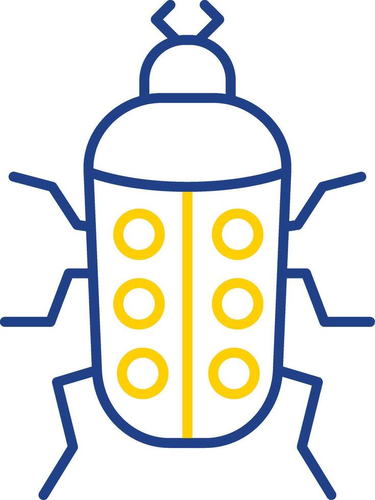 insect lijn twee kleur icoon vector