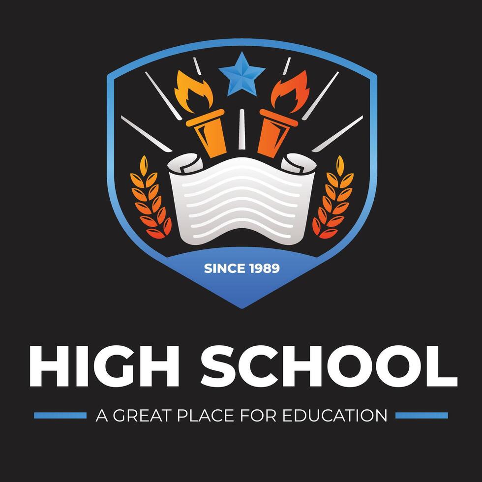 Universiteit onderwijs logo ontwerp sjabloon vector