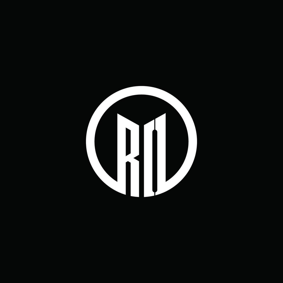 ro monogram logo geïsoleerd met een roterende cirkel vector