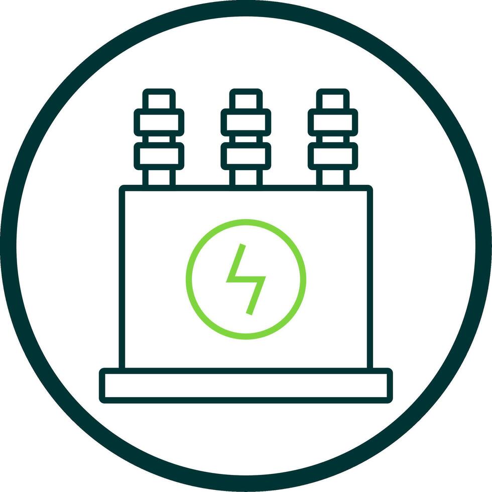 macht transformator lijn cirkel icoon vector