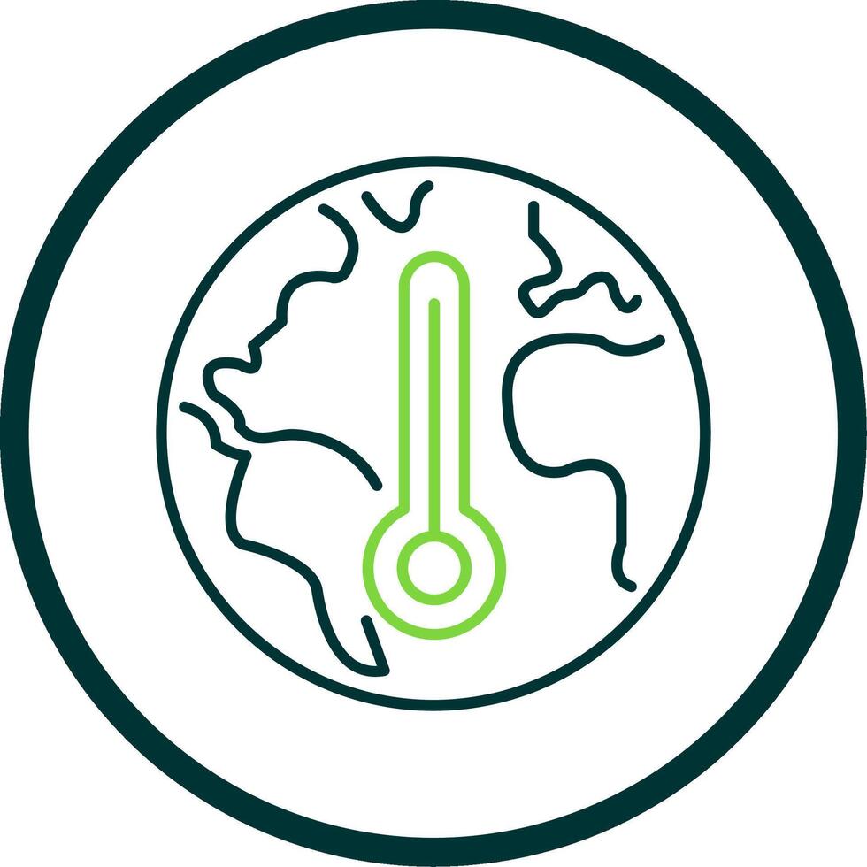 klimaat verandering lijn cirkel icoon vector
