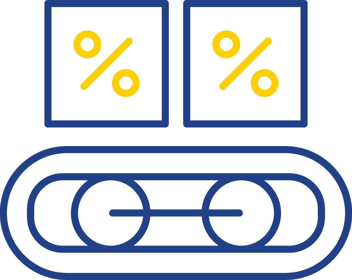 transportband band lijn twee kleur icoon vector