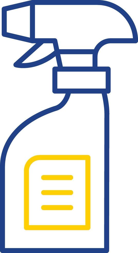 schoonmaak spray lijn twee kleuren icoon vector