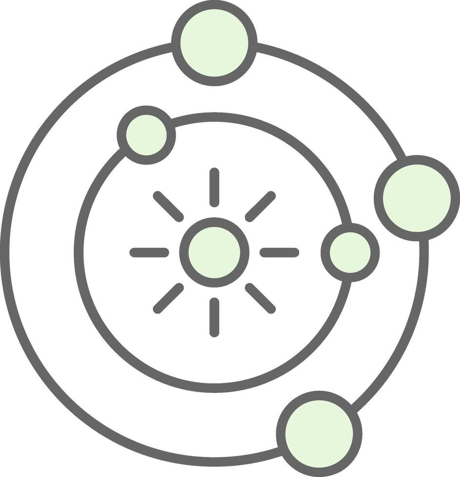 zonne- systeem filay icoon vector