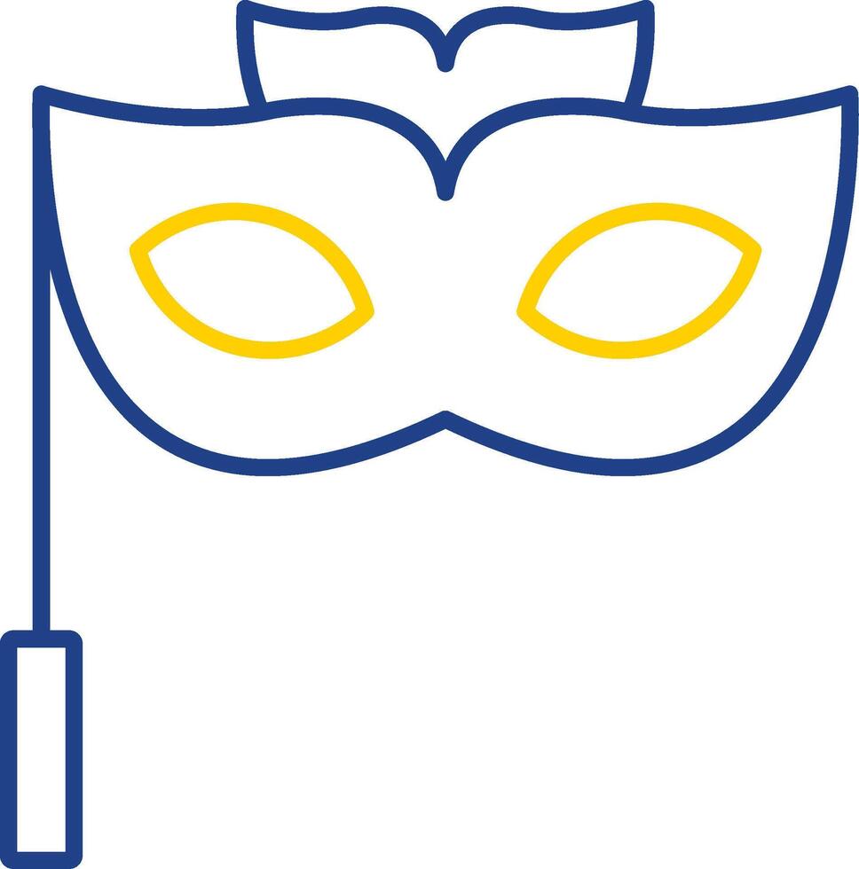 oog masker lijn twee kleur icoon vector