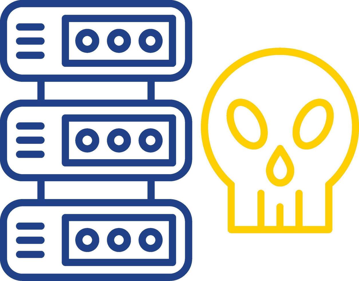 hacken lijn twee kleur icoon vector