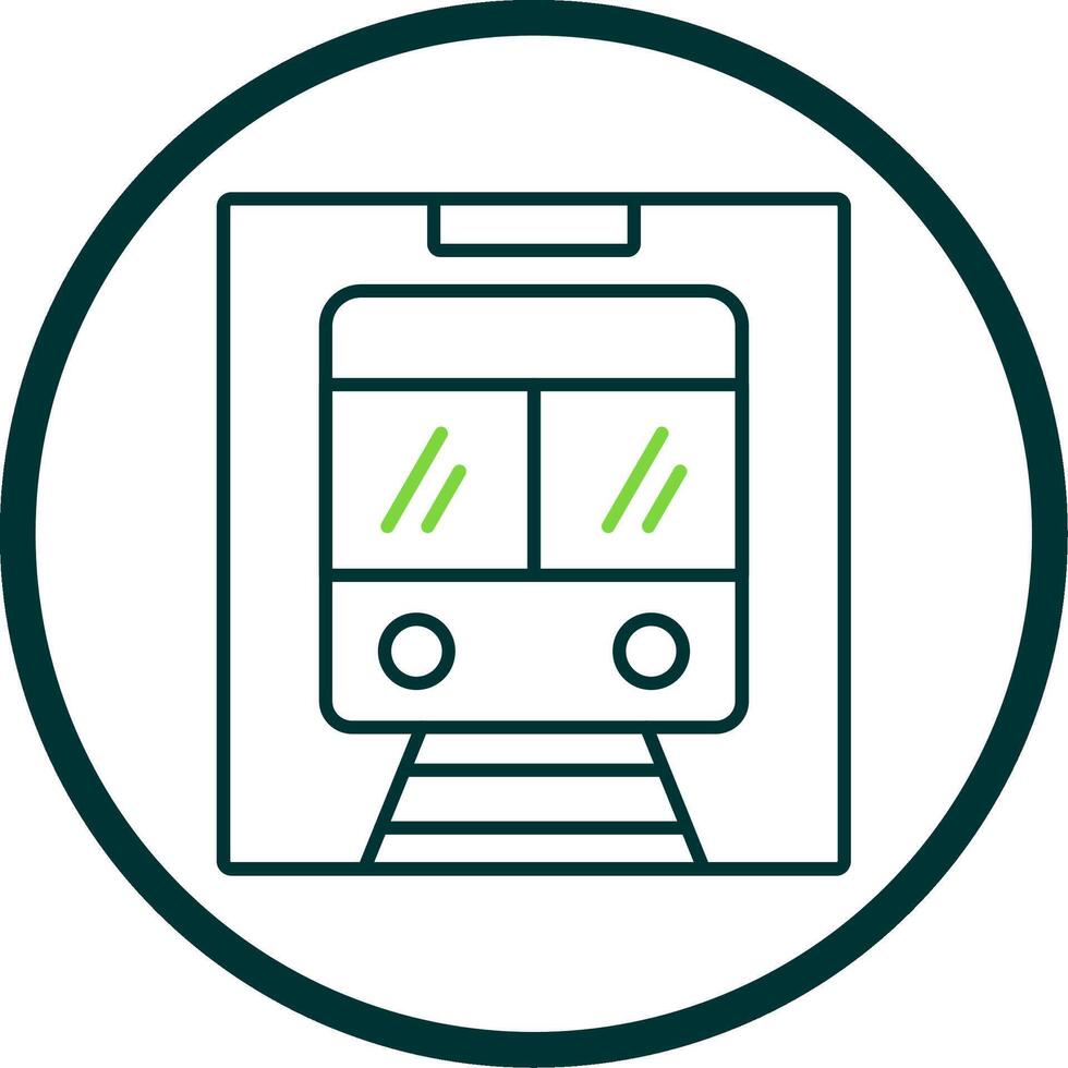 metro lijn cirkel icoon vector