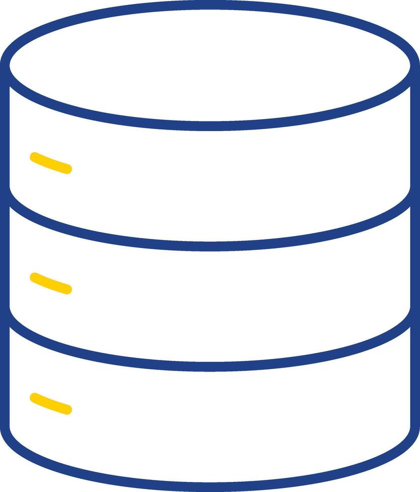 pictogram voor databaseregel twee kleuren vector