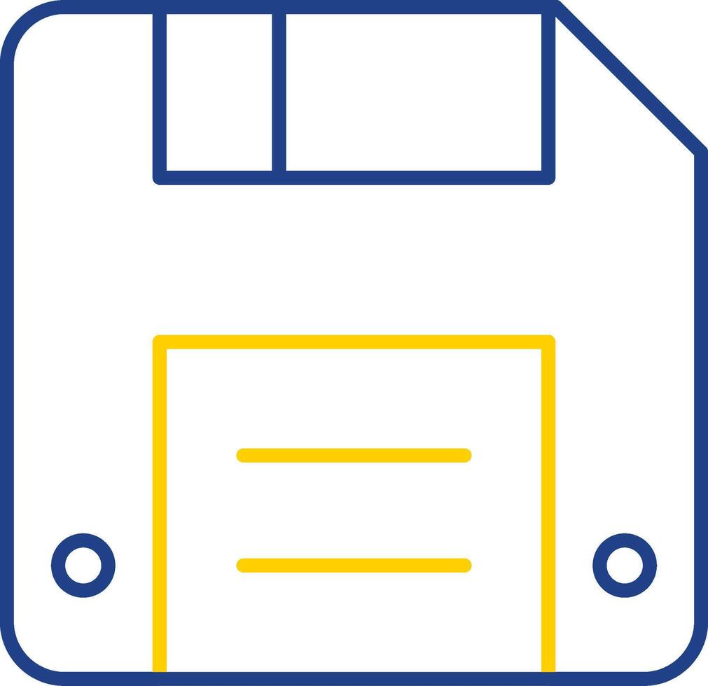 diskette lijn twee kleur icoon vector