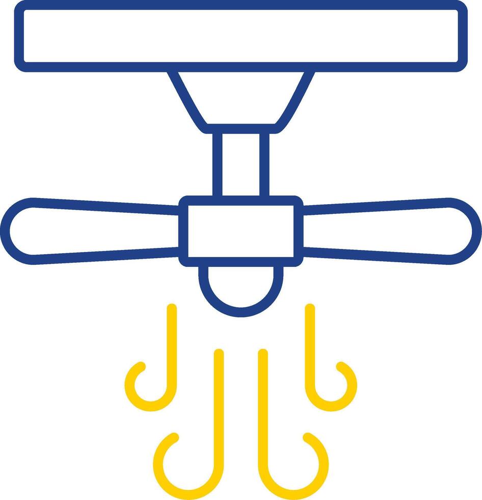 plafond ventilator lijn twee kleur icoon vector