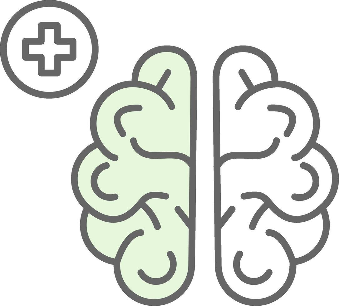 neurologie filay icoon vector