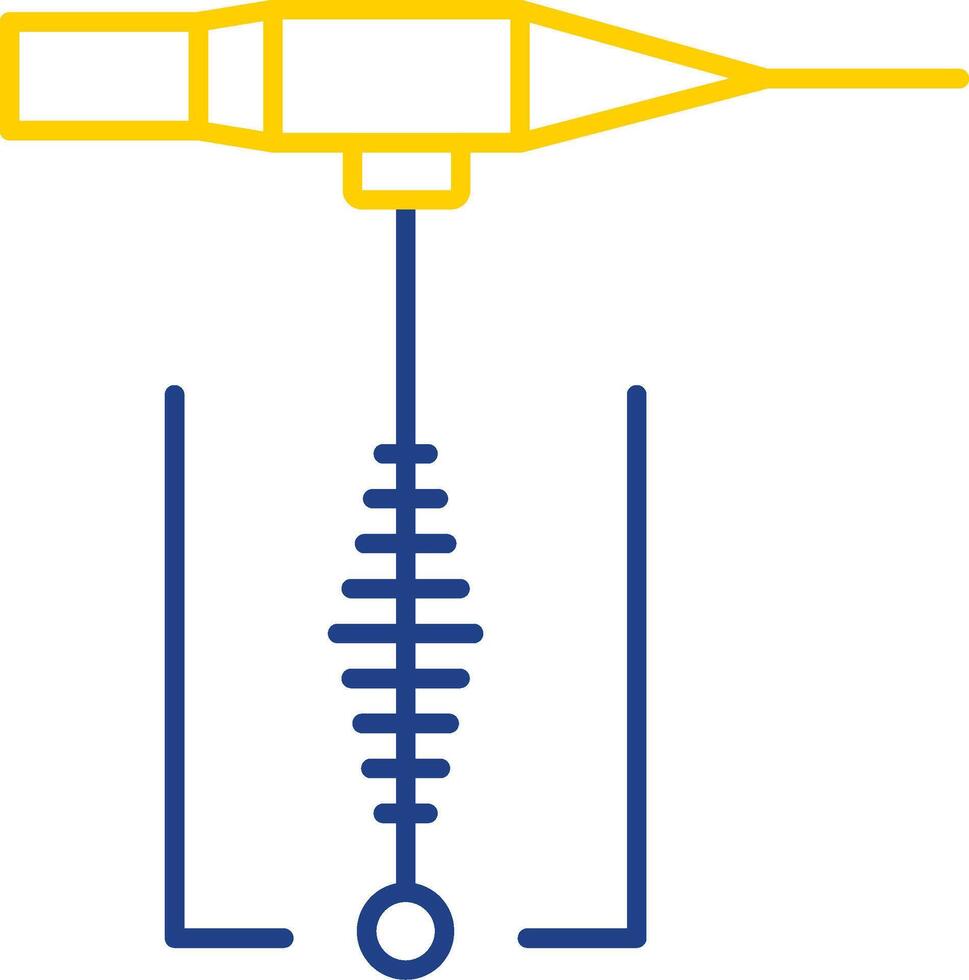 lassen lijn twee kleur icoon vector