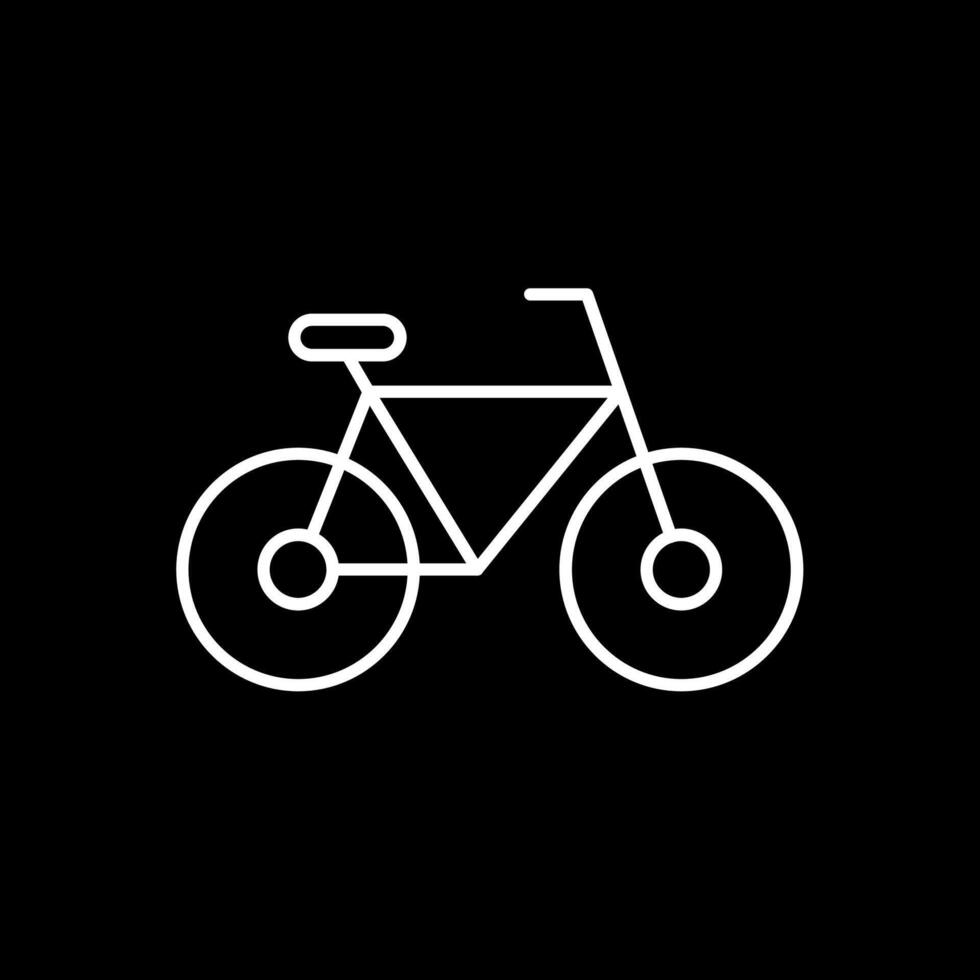 fiets lijn omgekeerd pictogram vector