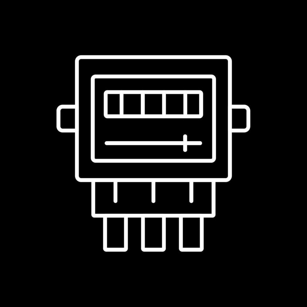 elektrisch meter lijn omgekeerd icoon vector