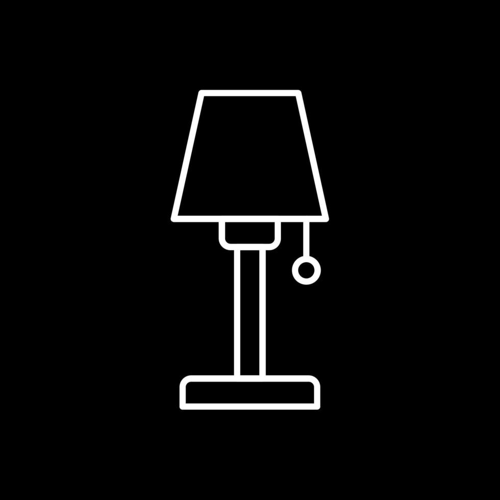 lamp lijn omgekeerd pictogram vector