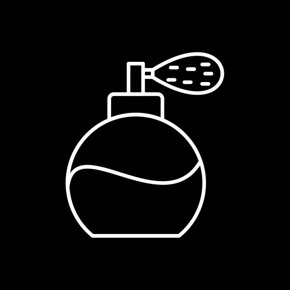 parfum fles lijn omgekeerd icoon vector