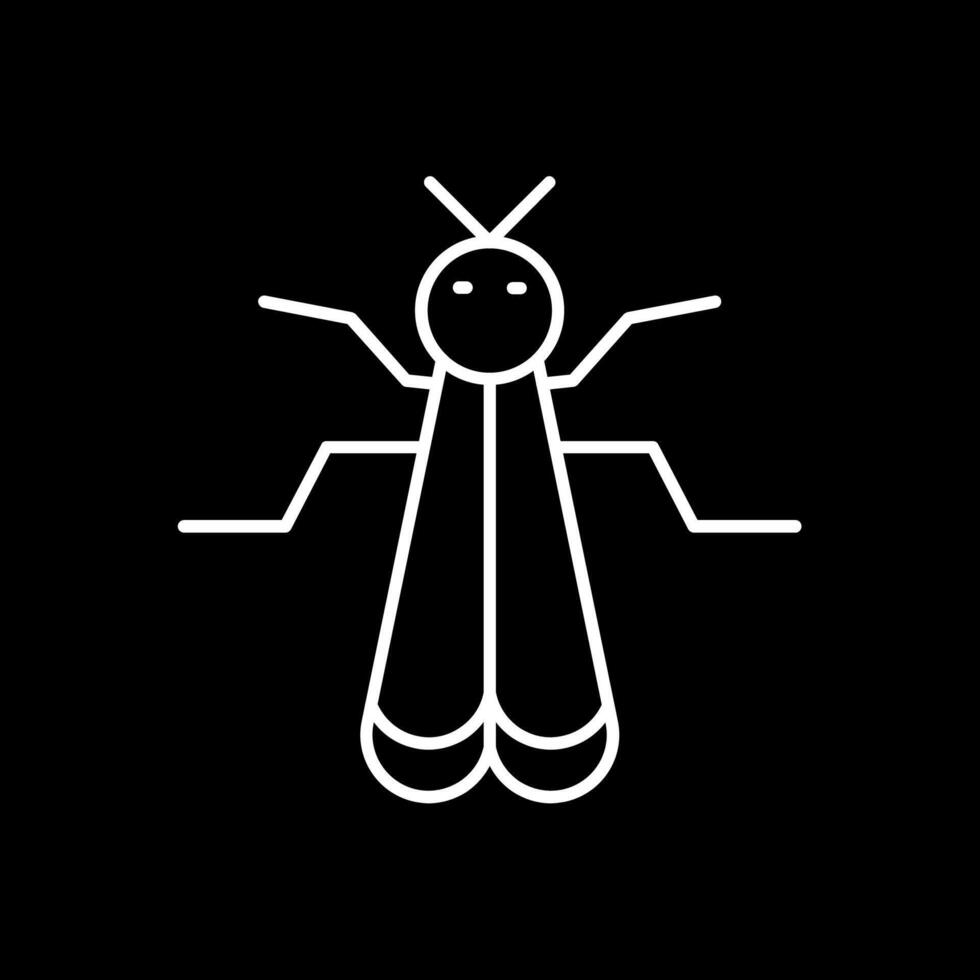 insect lijn omgekeerd icoon vector