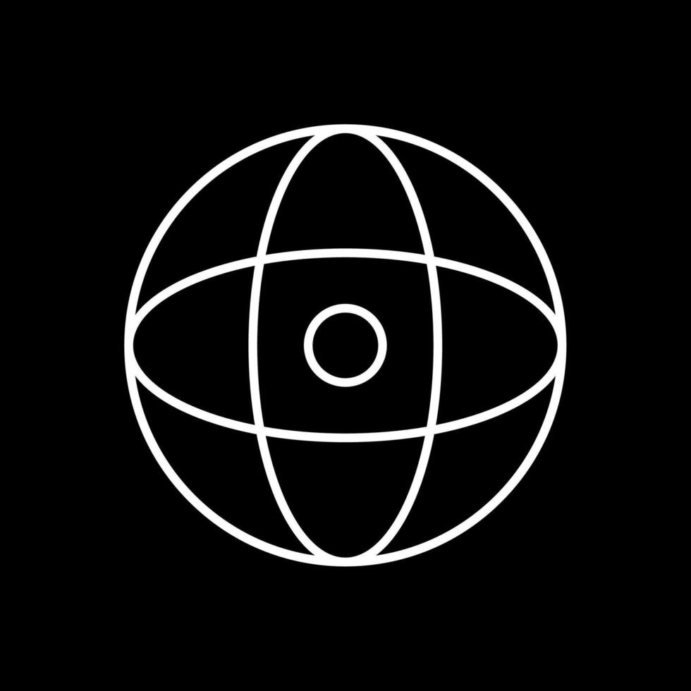 wereld lijn omgekeerd pictogram vector