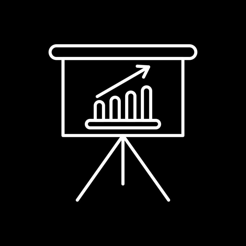 presentatie lijn omgekeerd pictogram vector