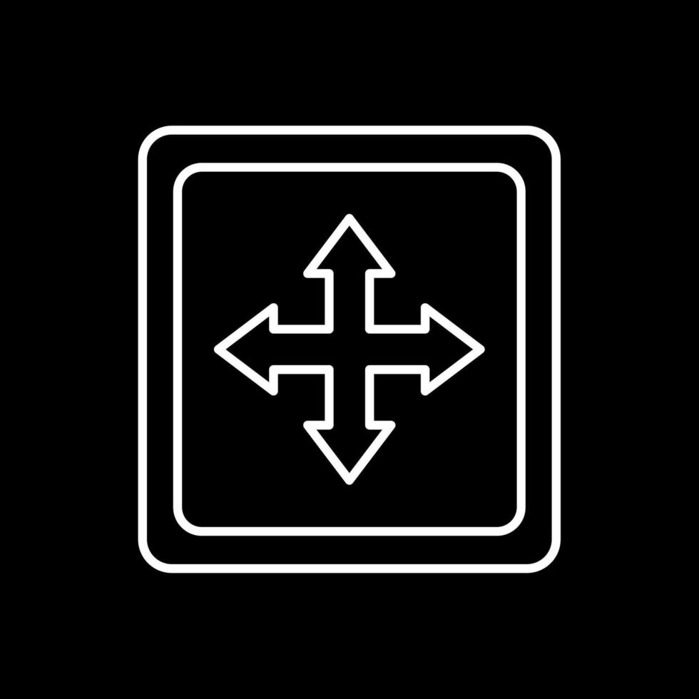 kruis symbool lijn omgekeerd icoon vector