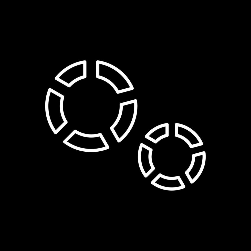 cirkeldiagram lijn omgekeerd pictogram vector