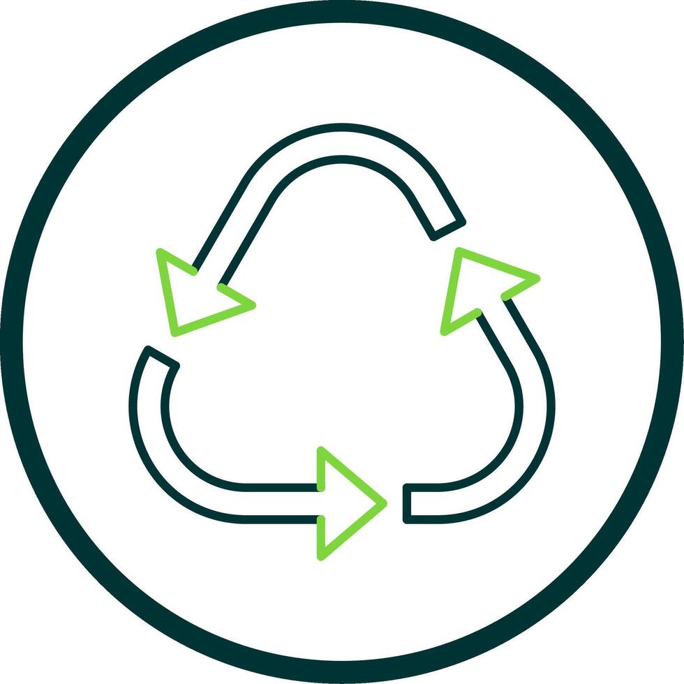 recycle lijn cirkel icoon vector