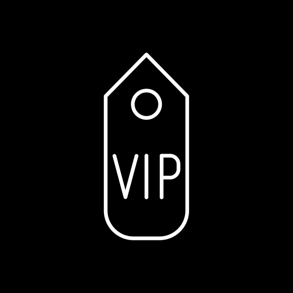 VIP-pas lijn omgekeerd pictogram vector