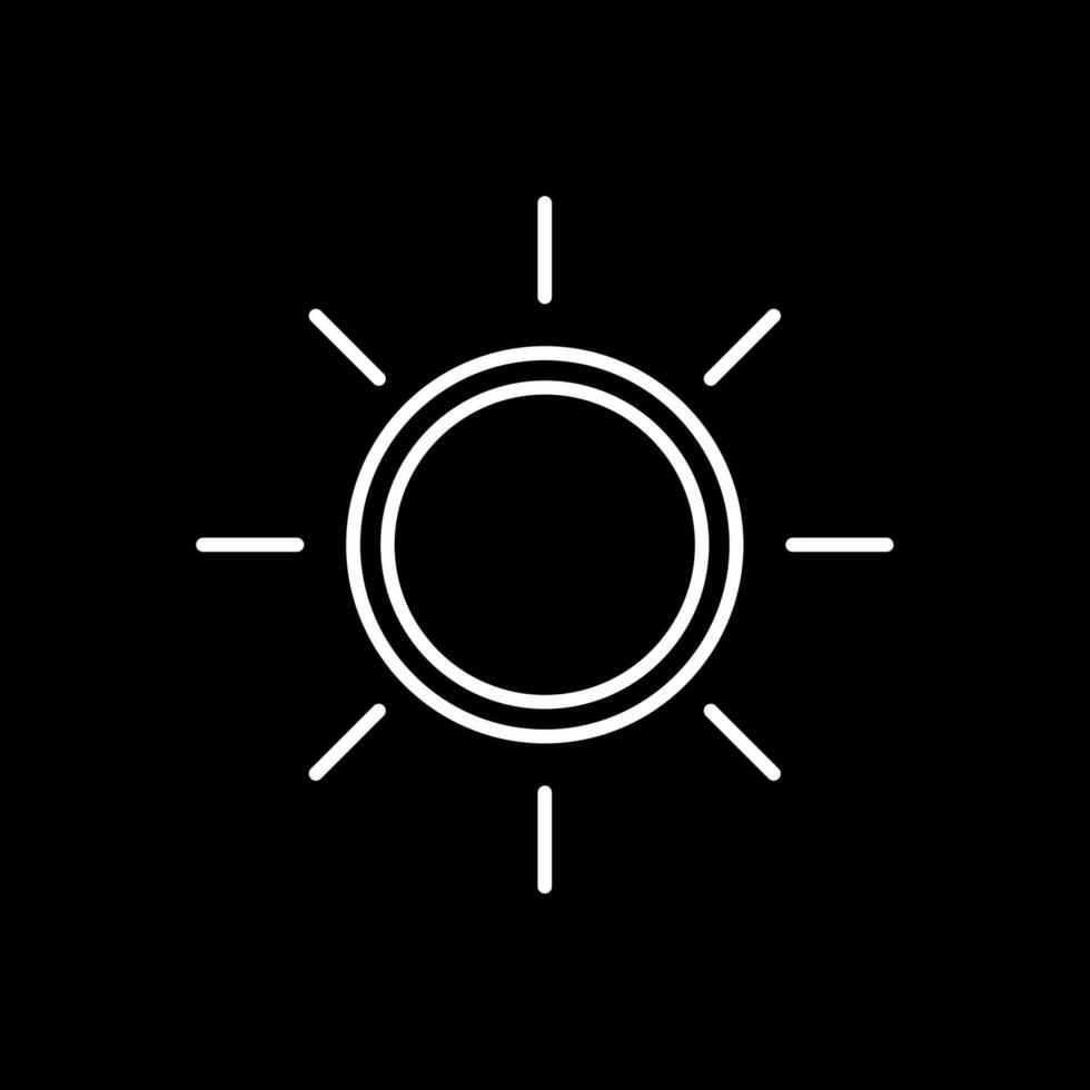 zonnig lijn omgekeerd icoon vector