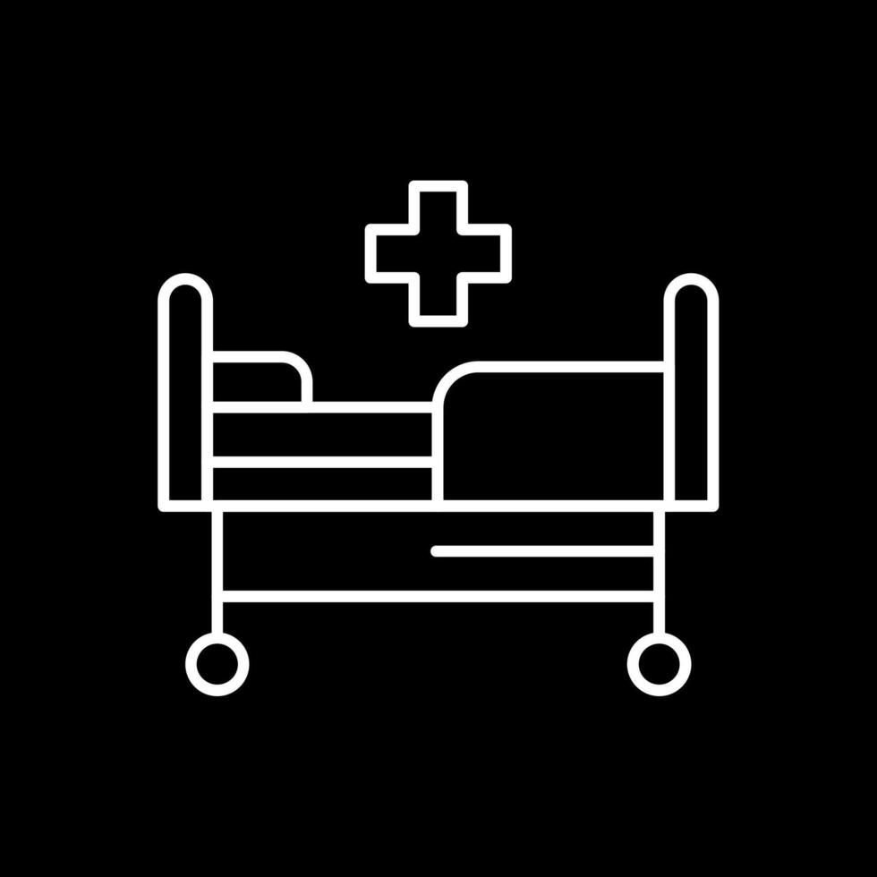 ziekenhuisbed lijn omgekeerd pictogram vector