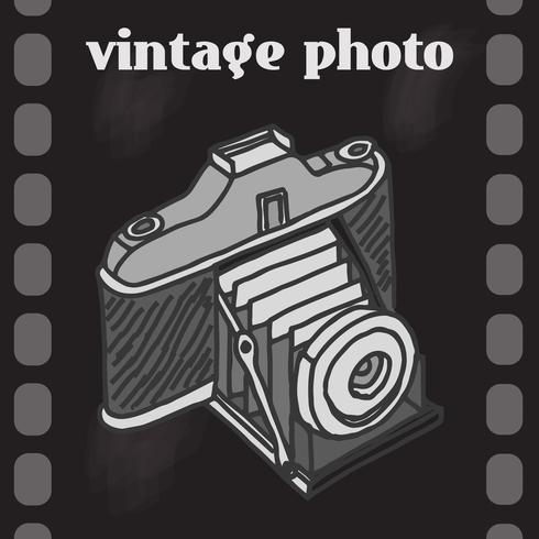 Vintage camera poster vector