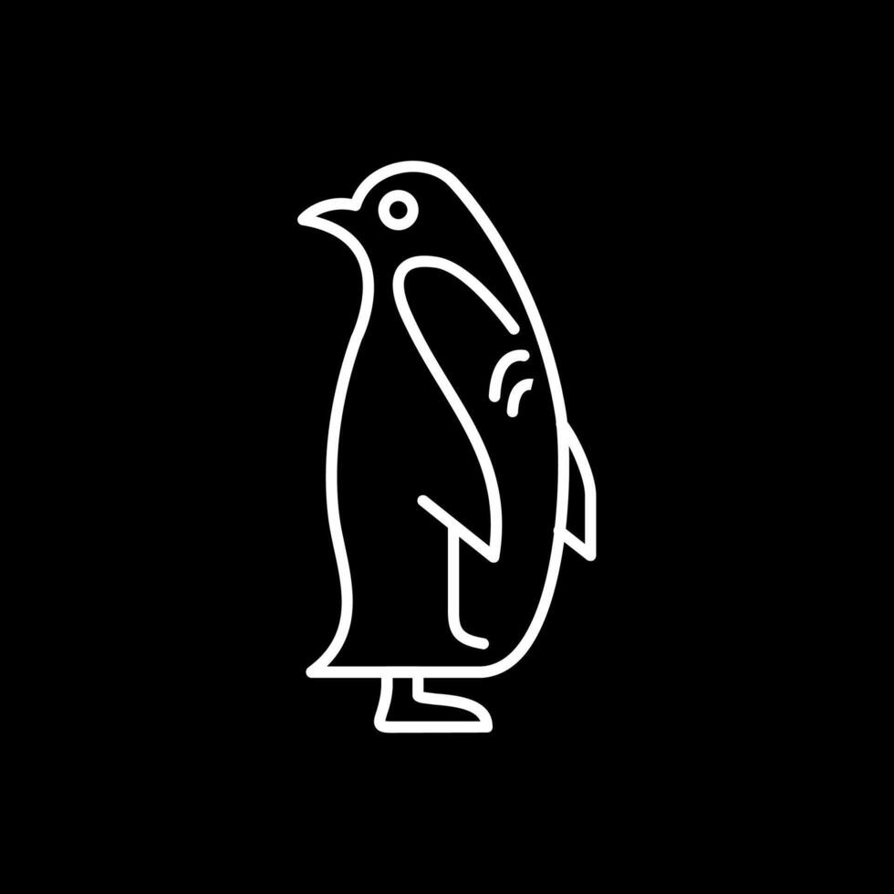 pinguïn lijn omgekeerd icoon vector