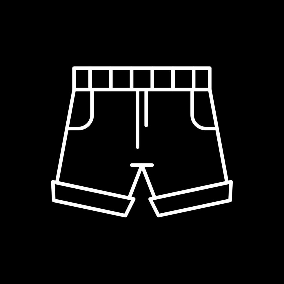 korte broek lijn omgekeerd pictogram vector