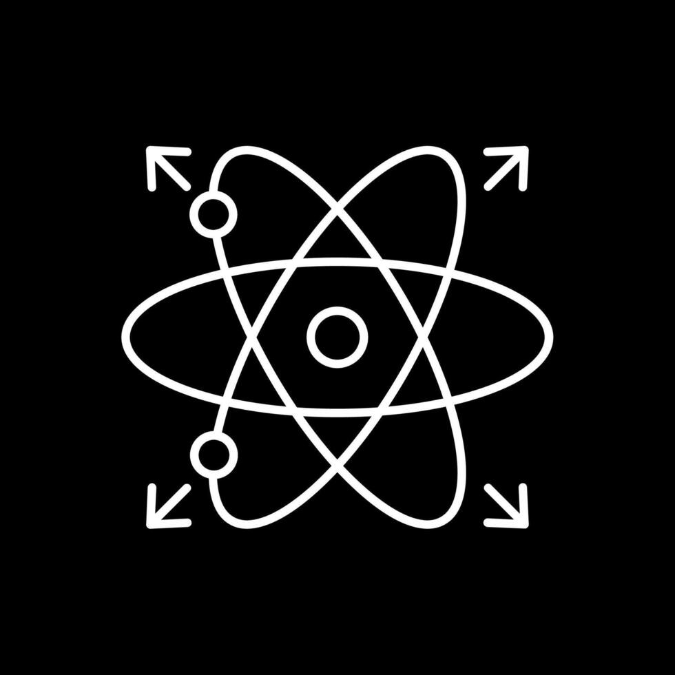atoomlijn omgekeerd pictogram vector