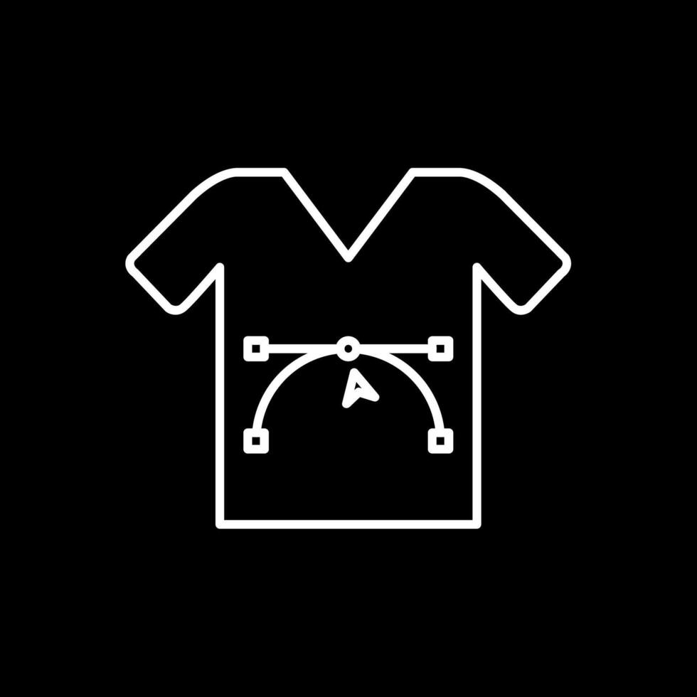 overhemd ontwerp lijn omgekeerd icoon vector