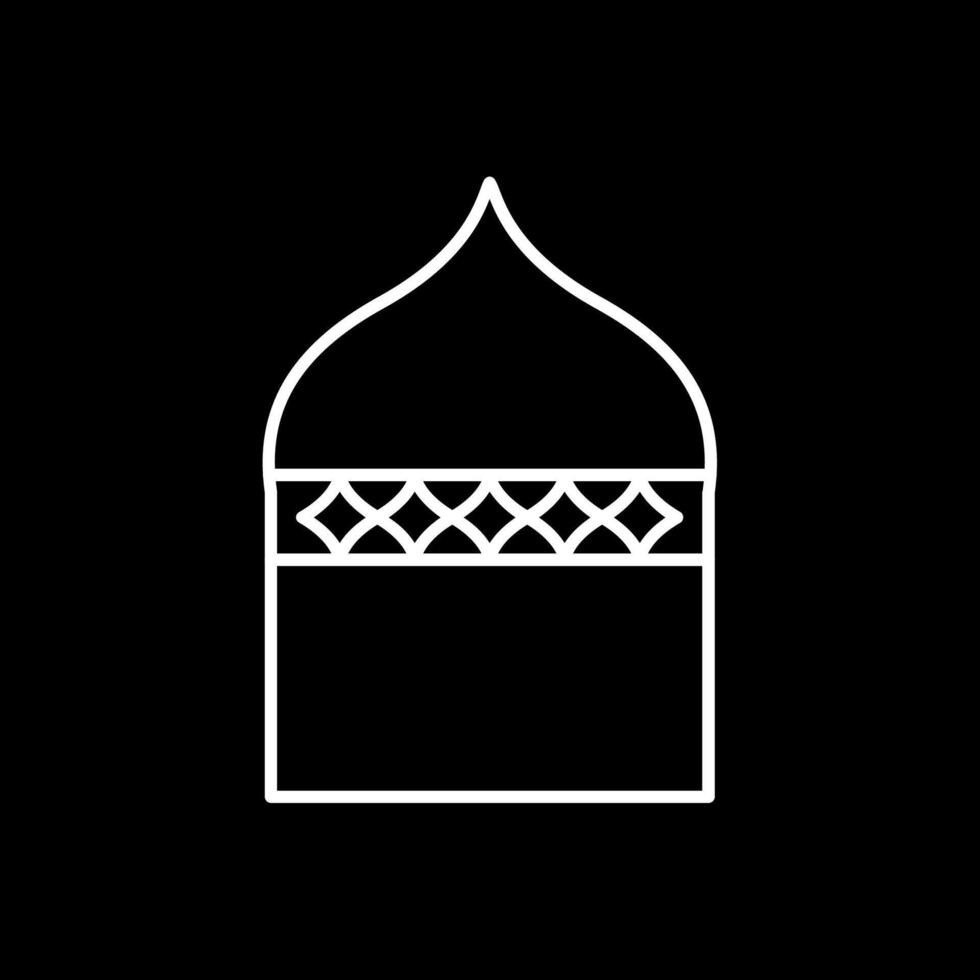 Islamitisch architectuur lijn omgekeerd icoon vector