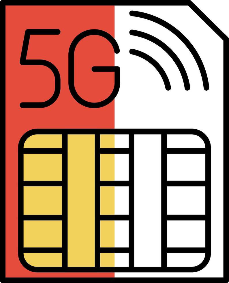 sim kaart gevulde voor de helft besnoeiing icoon vector