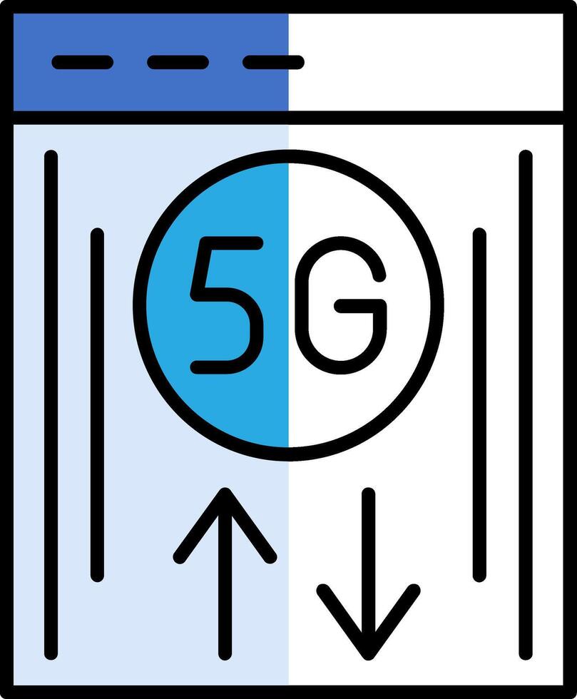 bandbreedte gevulde voor de helft besnoeiing icoon vector