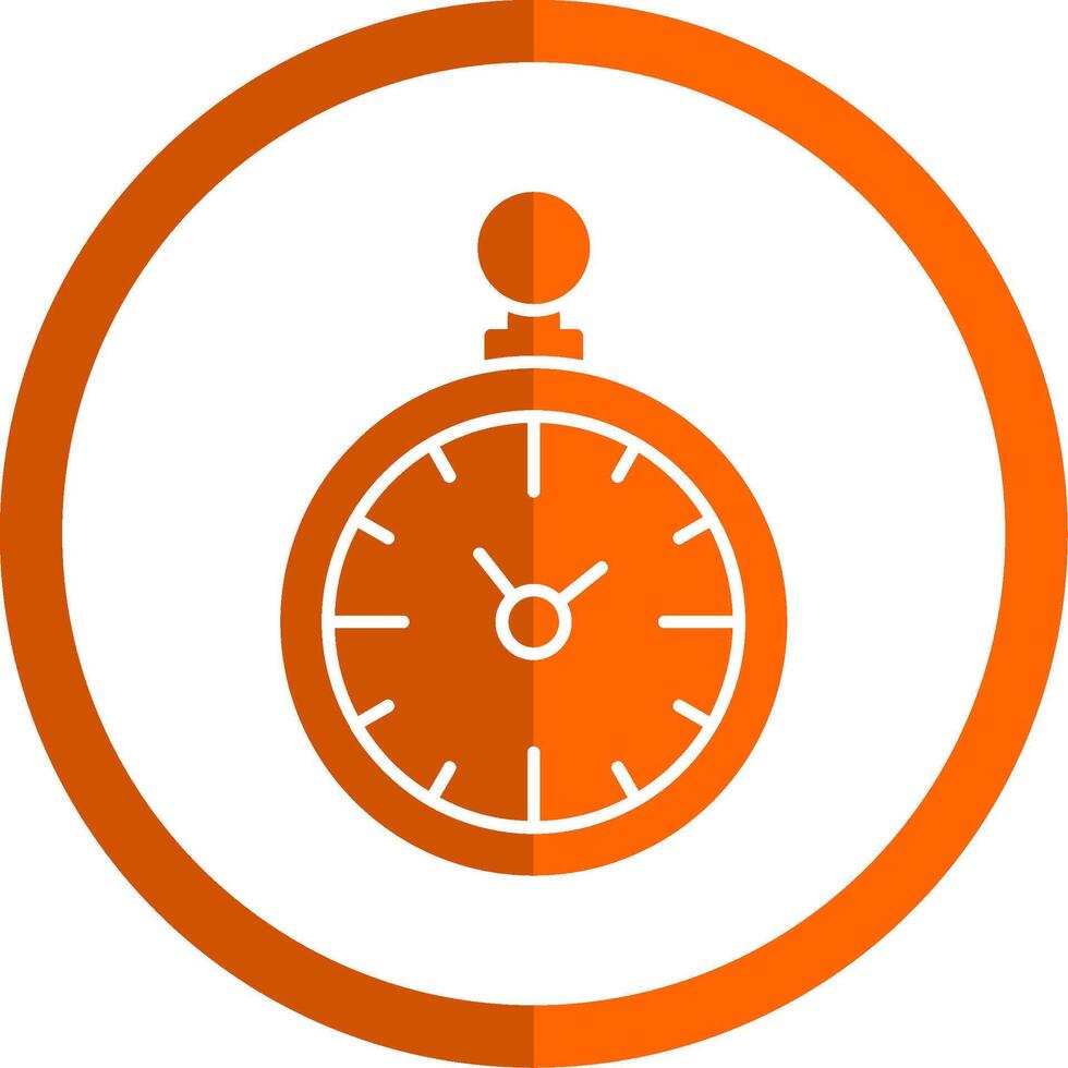 zak- kijk maar glyph oranje cirkel icoon vector