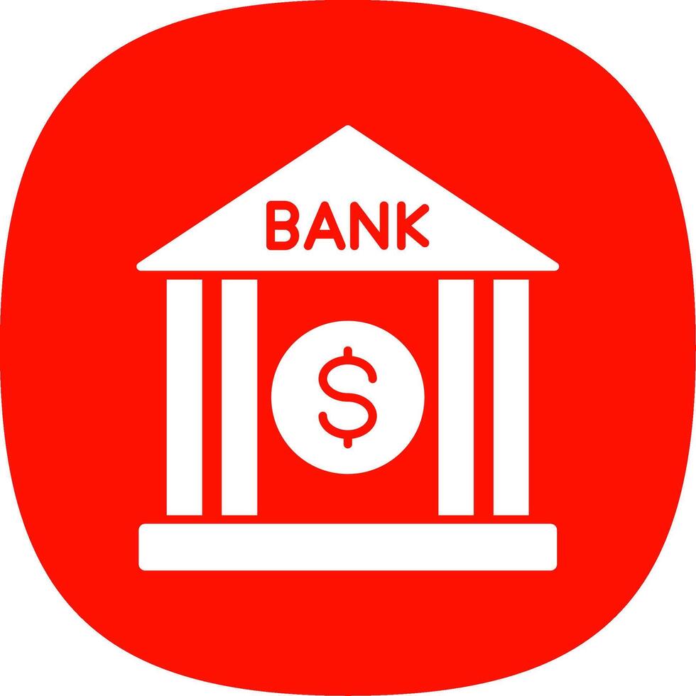 bank glyph kromme icoon vector