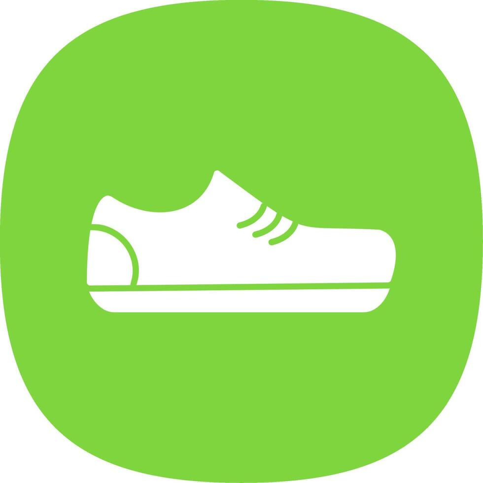 Sportschool schoenen glyph kromme icoon vector