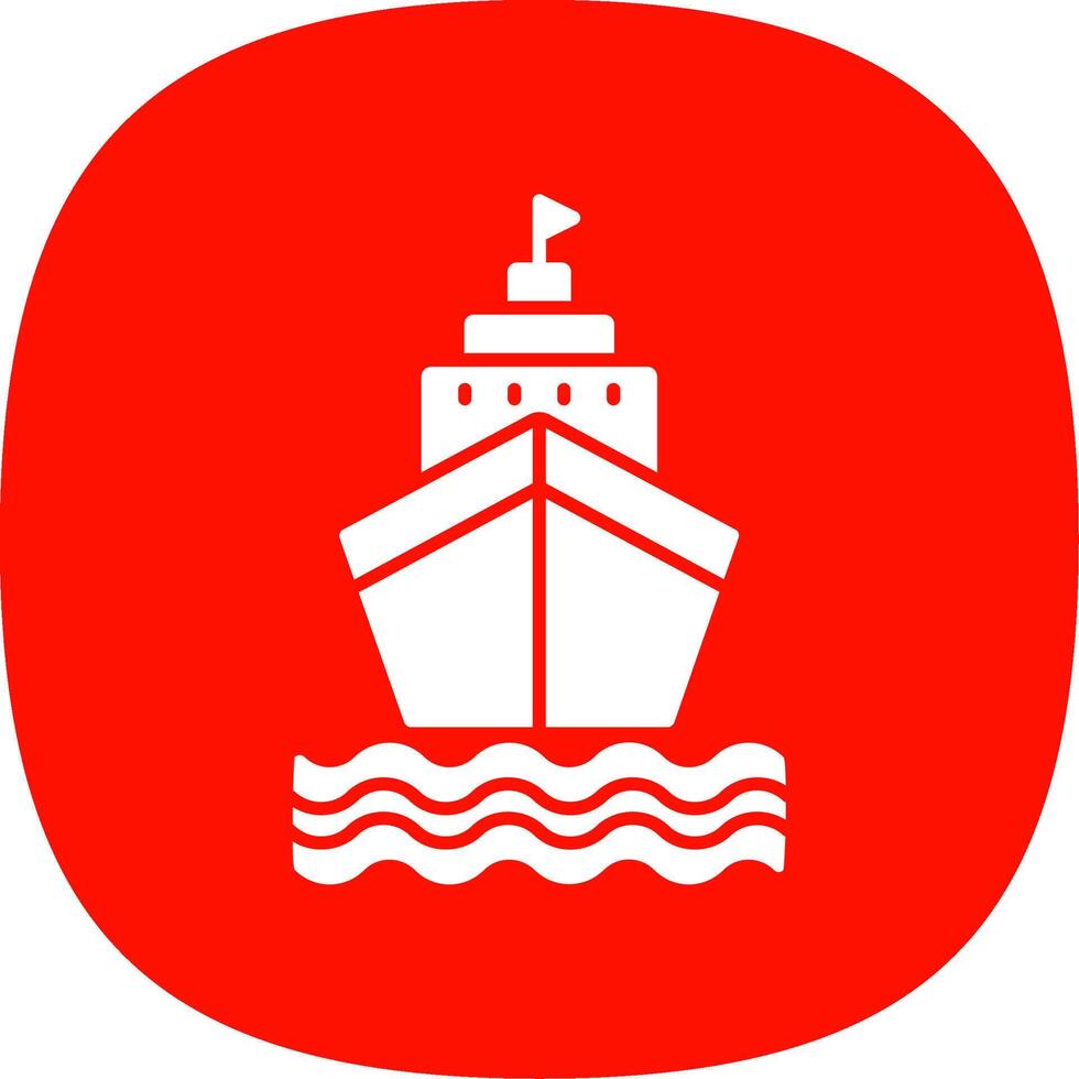 schip glyph kromme icoon vector