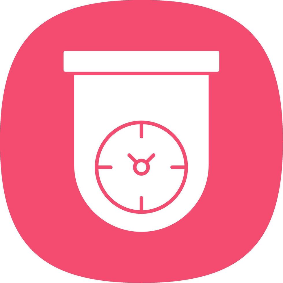 keuken timer glyph kromme icoon vector