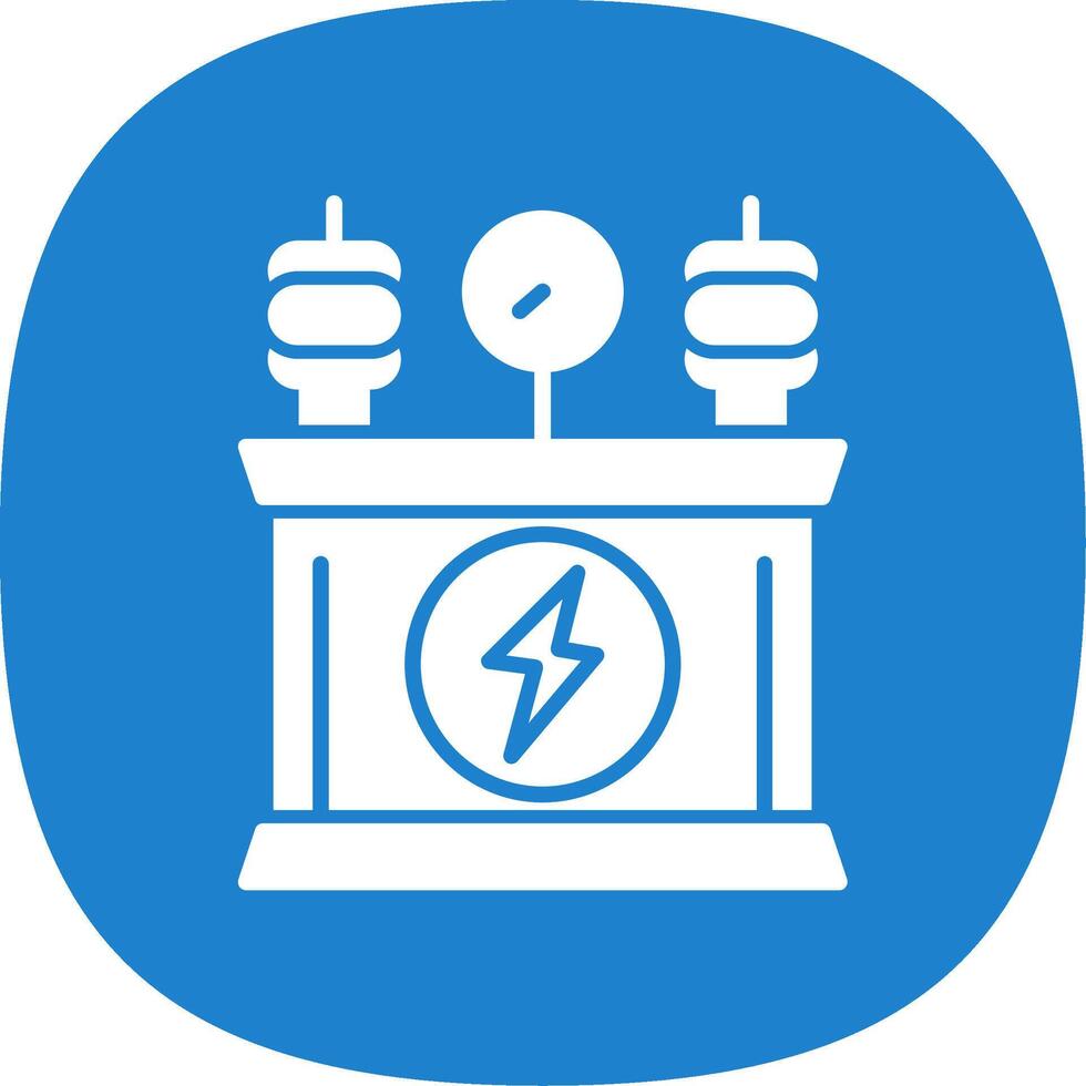 macht transformator glyph kromme icoon vector