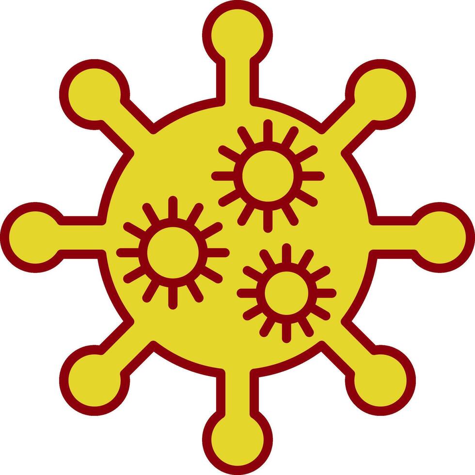 virus glyph kromme icoon vector